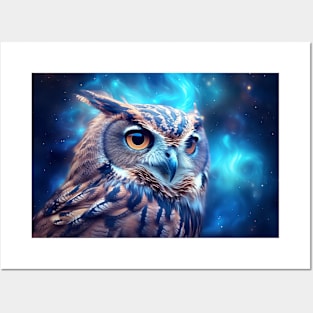 Owl Animal Bird Majestic Wilderness Surrealist Posters and Art